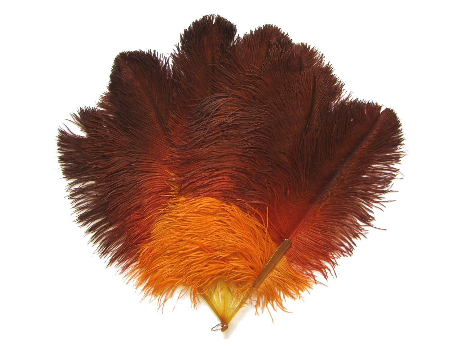 Art Deco Era Ombre Ostrich Flapper Fan