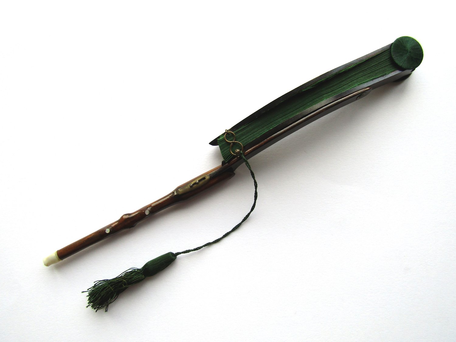 Rare-Green-Silk-Parasol-Fan-05